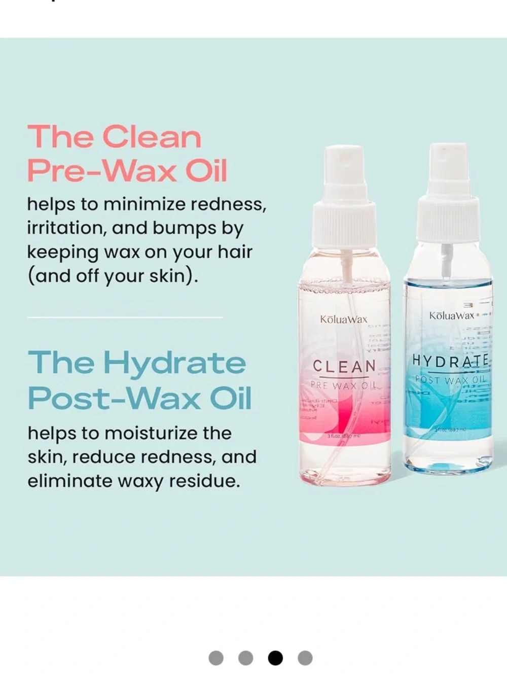 KoluaWax pre and post wax oil